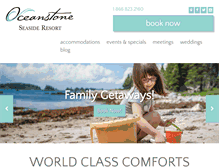 Tablet Screenshot of oceanstoneresort.com